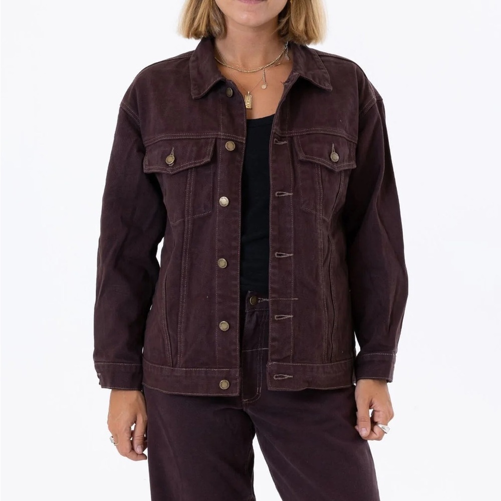 Thrills Madi Brown Denim Jacket